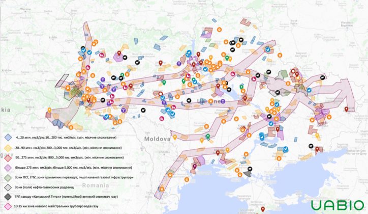 Zoning of potential sites for construction of biomethane plants in Ukraine – an interactive map