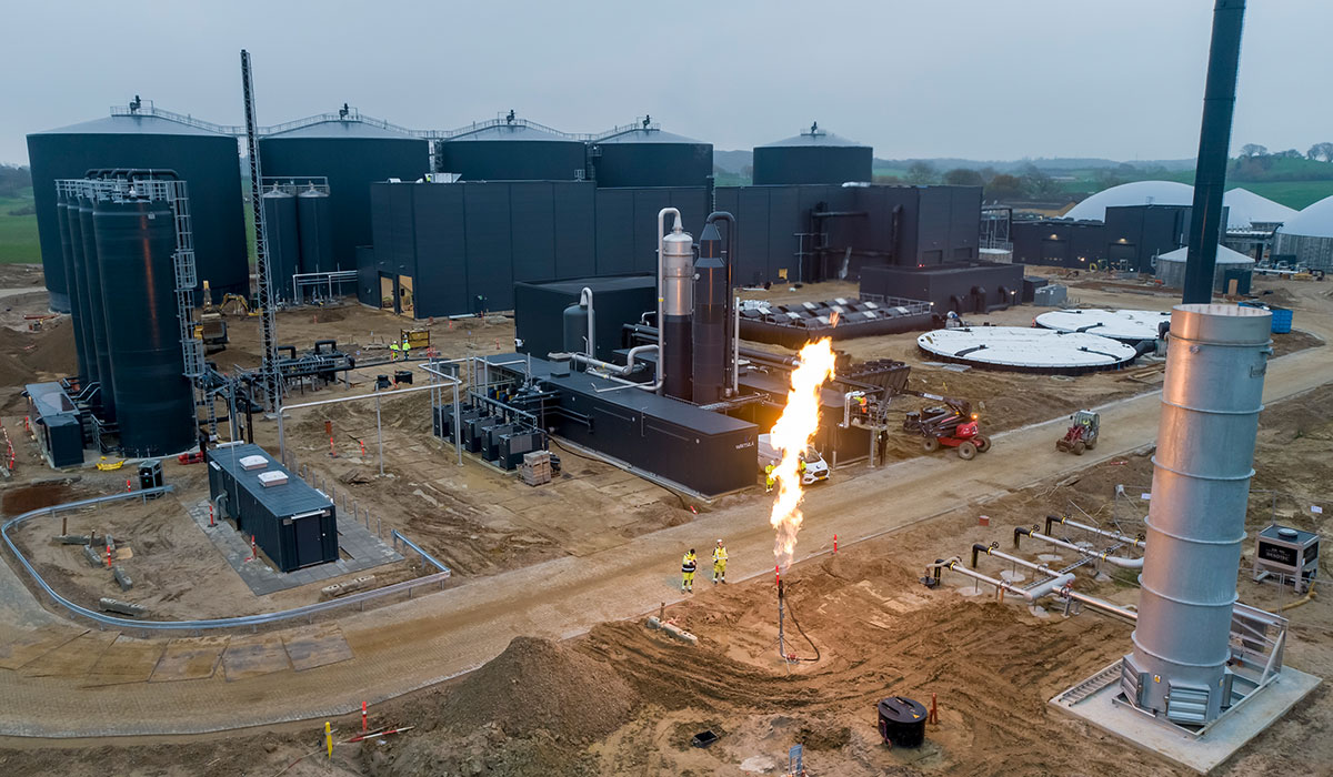 Біогазова установка в місті Kværs, Данія